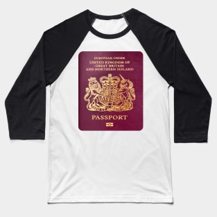 United Kingdom Passport Baseball T-Shirt